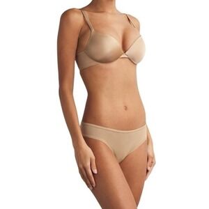 Skims Ultimate Push-Up Plunge Bra Womens 36D Mica NWT